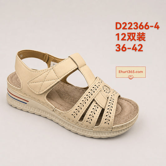 Sandały damskie D22366-4 (36-42,12Par)