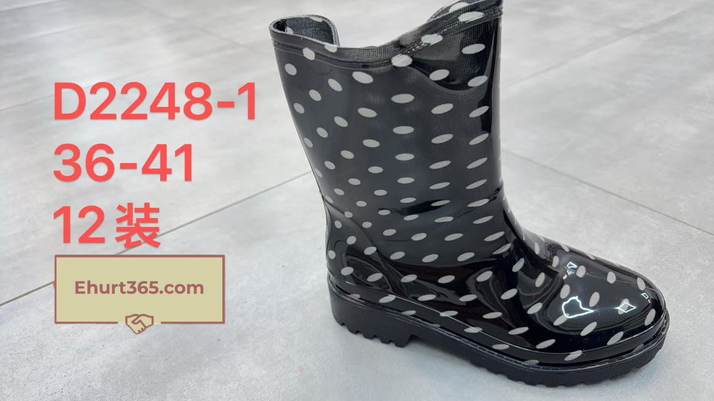 Kalosze damskie D2248-1 (36-41,12par)