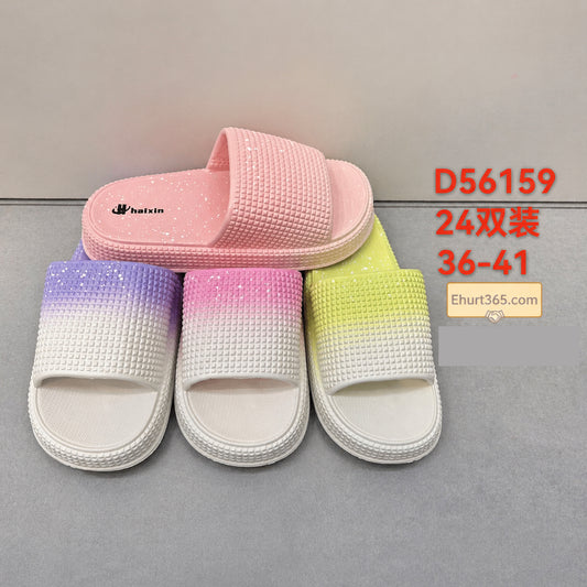 Klapki damskie D56159  (37-42,24Par)