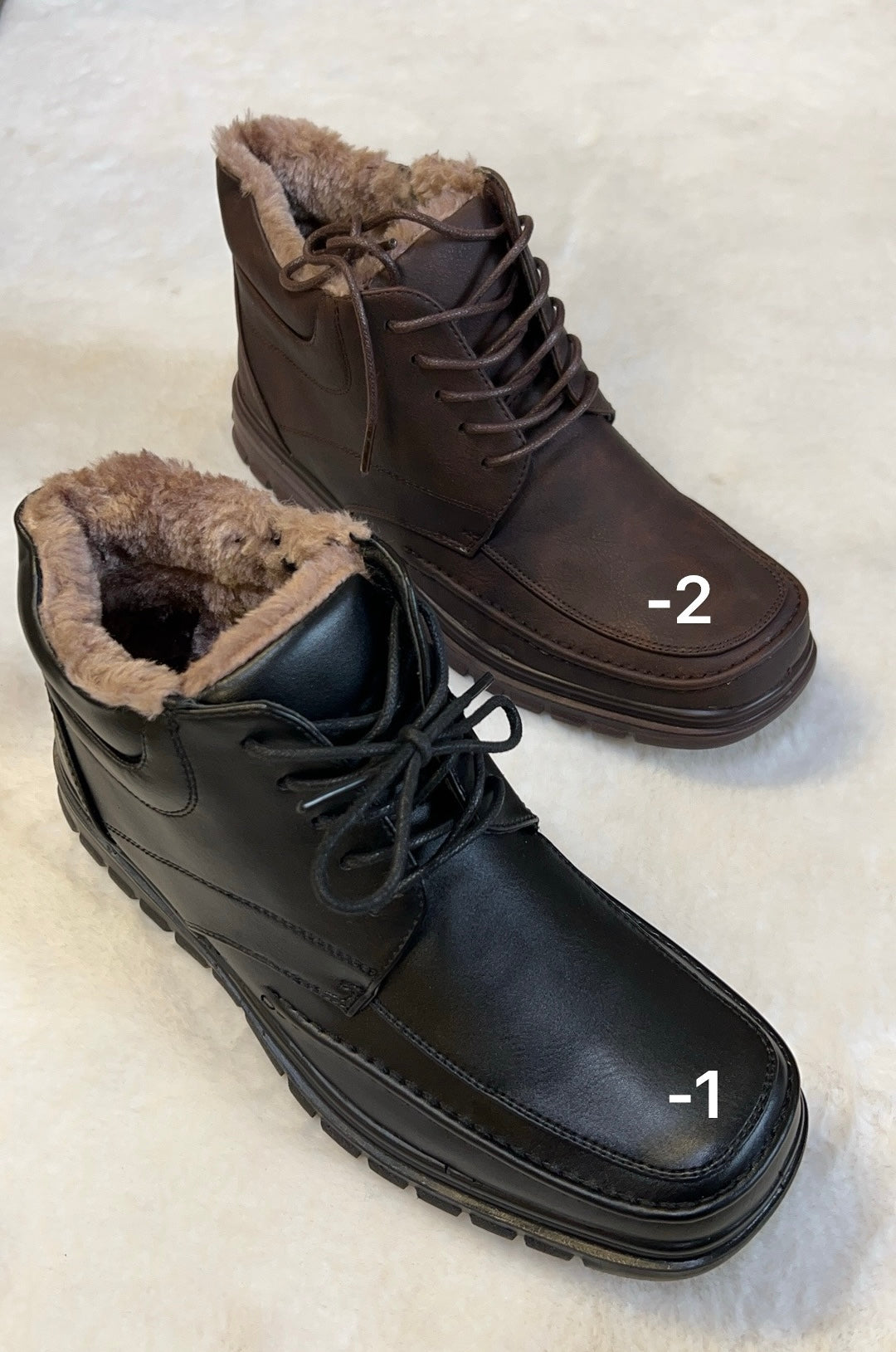 Botki męskie (41-46, 12par) 4556 BLACK BROWN