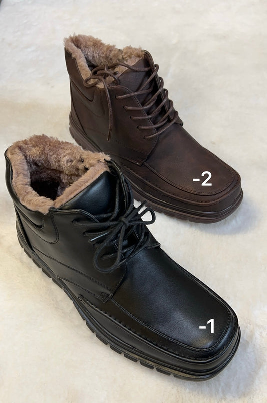 Botki męskie (41-46, 12par) 4556 BLACK BROWN