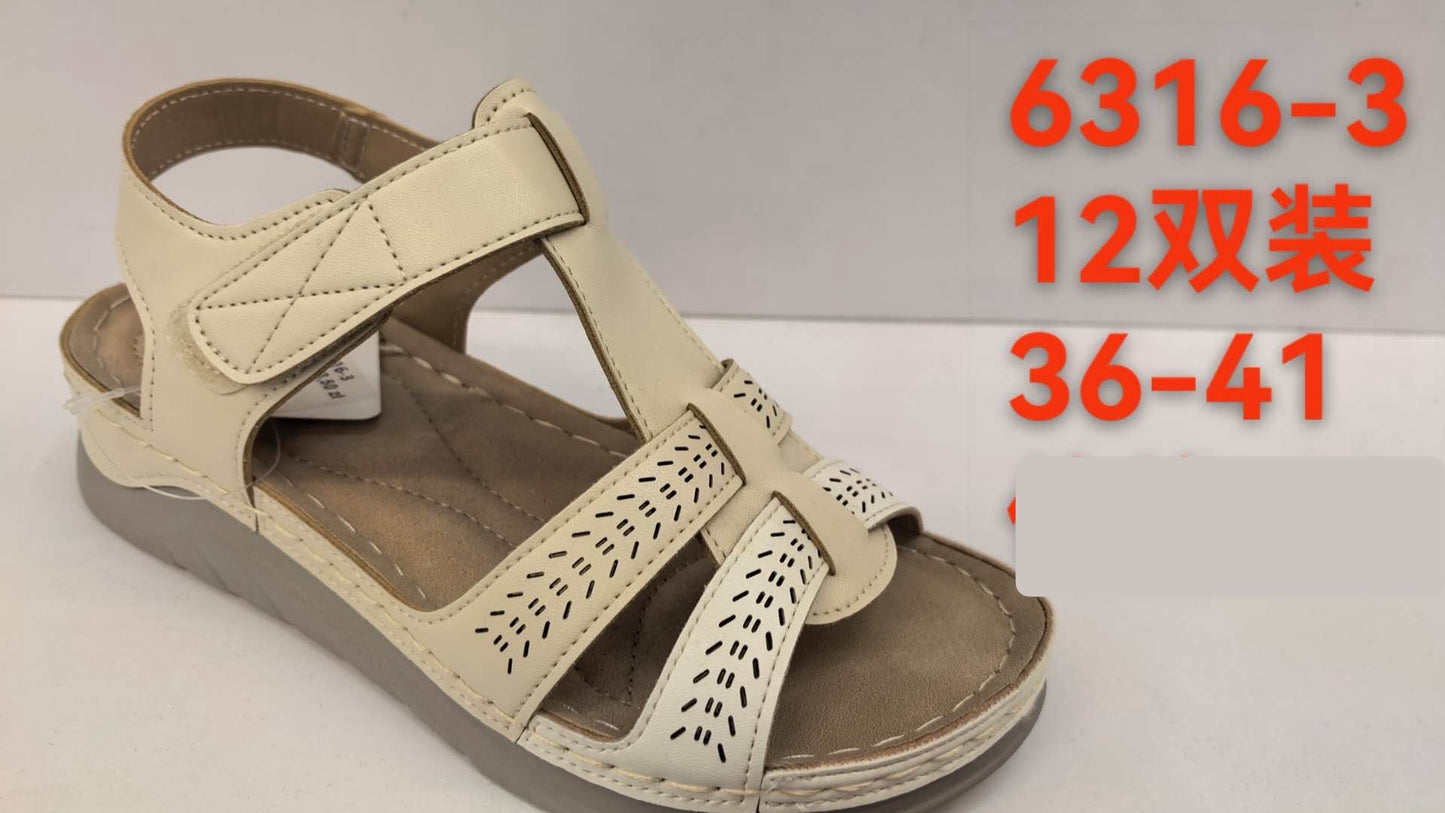 Sandały damskie D6316-3 (36-41,12Par)