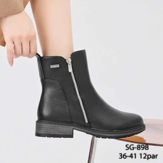 Botki damskie (36-41, 12par) SG898 BLACK