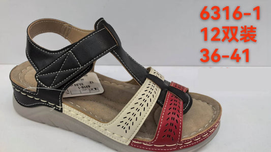 Sandały damskie D6316-1 (36-41,12Par)