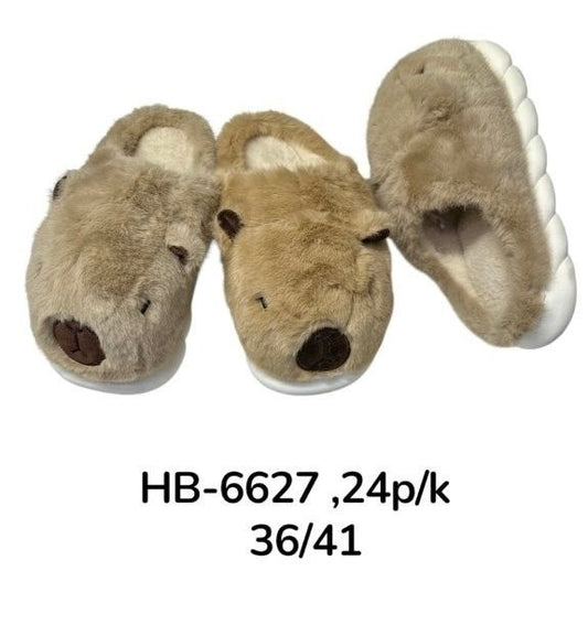 Kapcie Damskie HB-6627 (36-41,24p) Mix kolorów