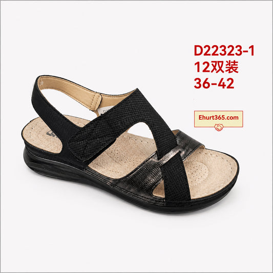Sandały damskie D22323-1 (36-42,12Par)