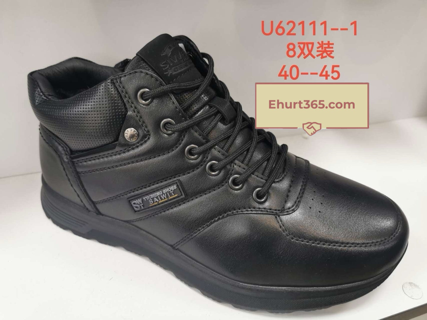 Botki Męskie (40-45) 8Par U62111-1 BLACK