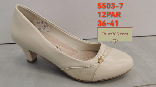 Półbuty damskie (36-41) 12P 5503-7 beige