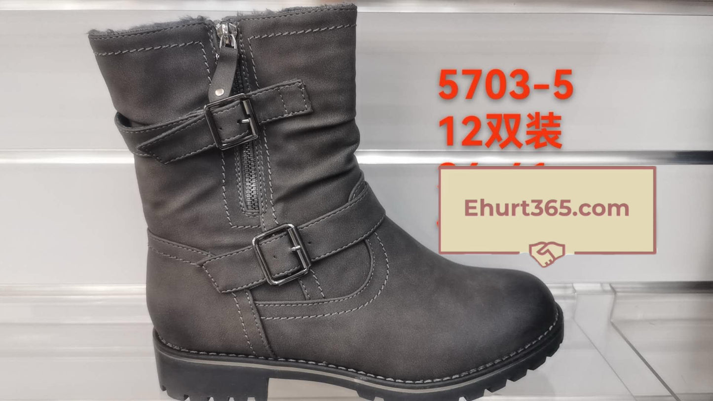 Botki Damskie (36-41) 12Par 5703-5 GREY