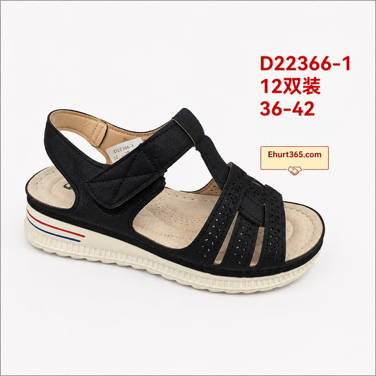 Sandały damskie D22366-1 (36-42,12Par)