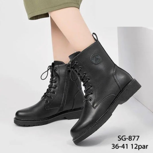 Botki damskie (36-41, 12par) SG877 BLACK