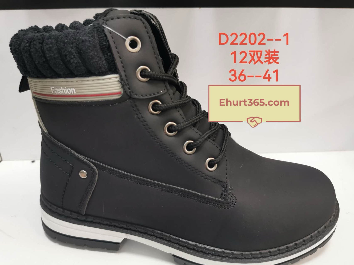 Botki Damskie (36-41) 12Par D2202-1 BLACK