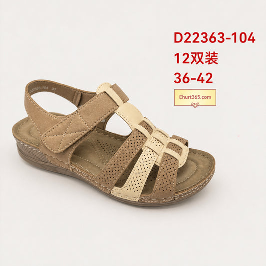 Sandały damskie D22363-104 (36-42,12Par)