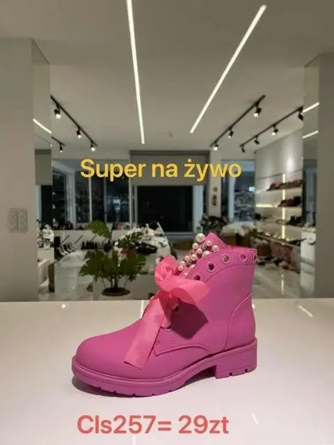 Botki na płaskim (36-41, 12par) CLS257 PINK