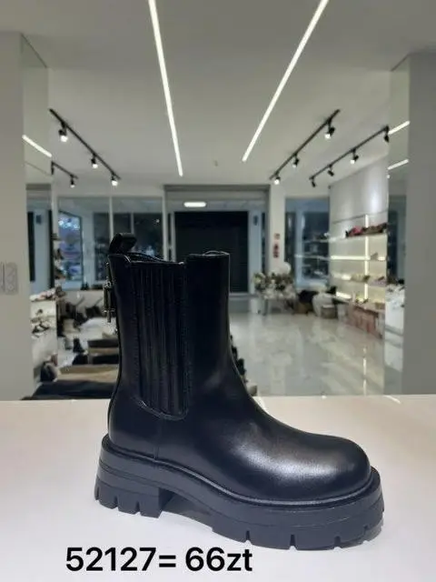 Botki na płaskim (36-41, 12par) 52127 BLACK