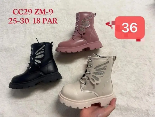 Botki dziewczynka (25-30, 18par) CC29ZM-9 MiX kolorów