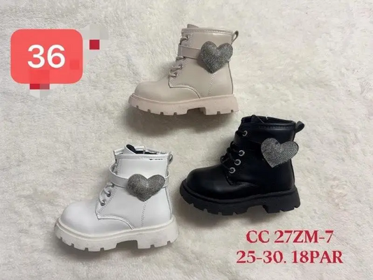 Botki dziewczynka (25-30, 18par) CC27ZM-7 MiX kolorów