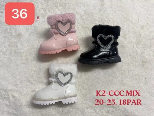 Botki dziewczynka (20-25, 18par) K2-CCC.MIX MiX kolorów