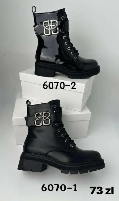 Botki na płaskim (36-41, 12par) 6070-1 6070-2
