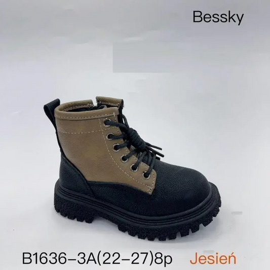Botki dziewczynka (22-27, 8par) B1636-3A BLACK