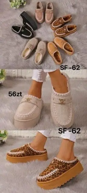 Kapcie zakryte palce damskie-OCIEPLANE (36-41, 12par) SF-62