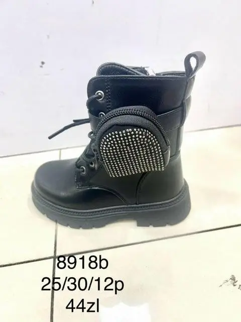 Botki dziewczynka (25-30, 12par) 8918b BLACK