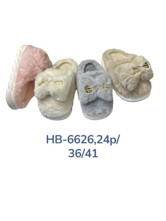 Kapcie Damskie HB-6626 (36-41,24p) Mix kolorów