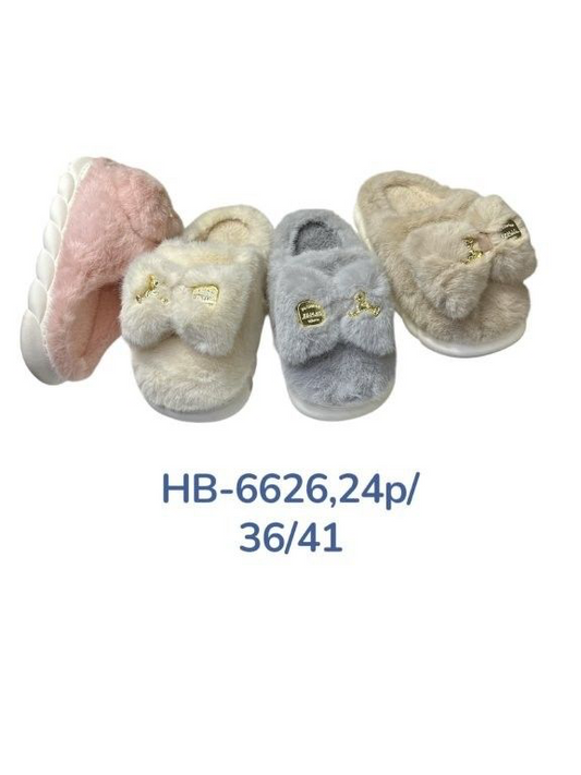 Kapcie Damskie HB-6626 (36-41,24p) Mix kolorów