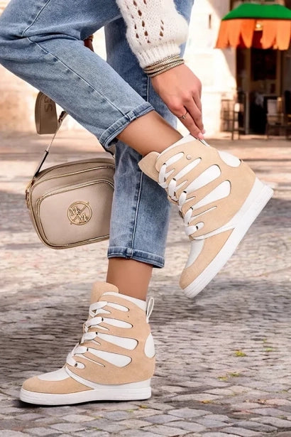 Botki Damskie (36-41) 12Par NS376 Beige