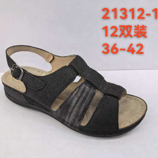Sandały damskie D21312-1 (36-42,12Par)