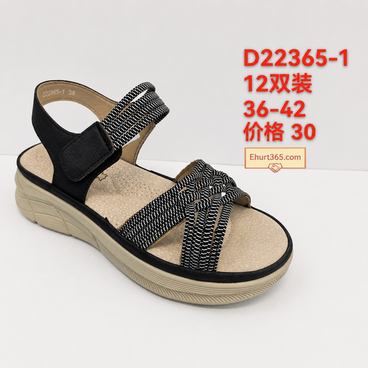 Sandały damskie D22365-1 (36-42,12Par)