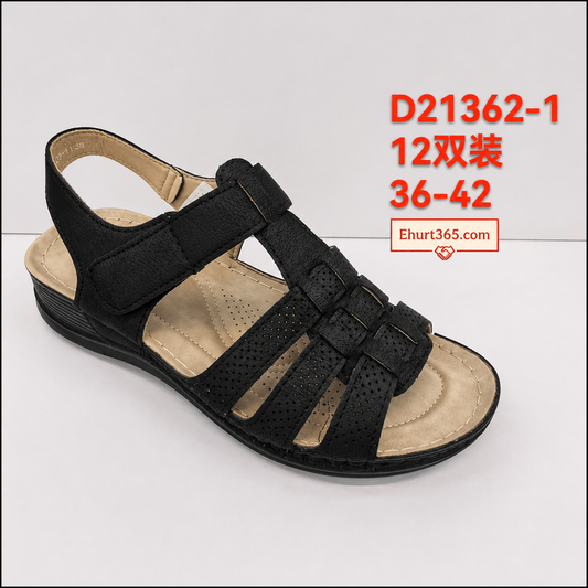 Sandały damskie D22362-1 (36-42,12Par)