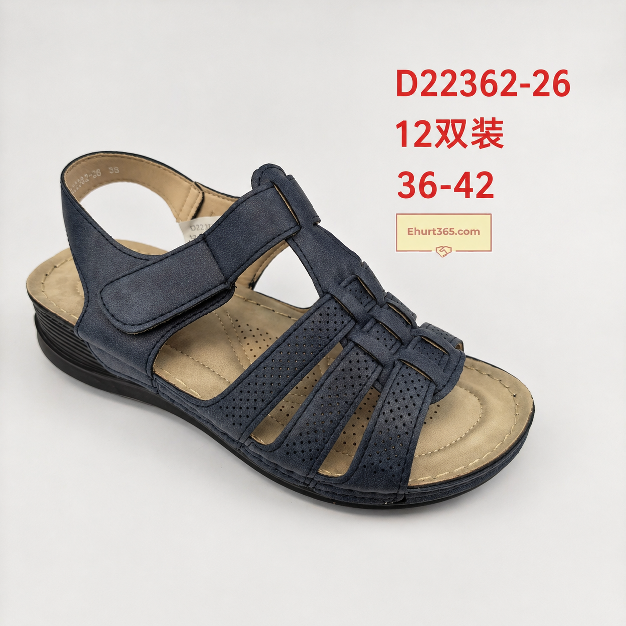 Sandały damskie D22362-26 (36-42,12Par)