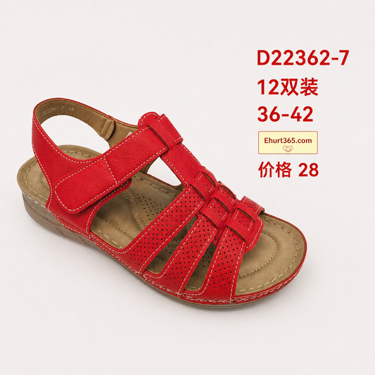 Sandały damskie D22362-7 (36-42,12Par)