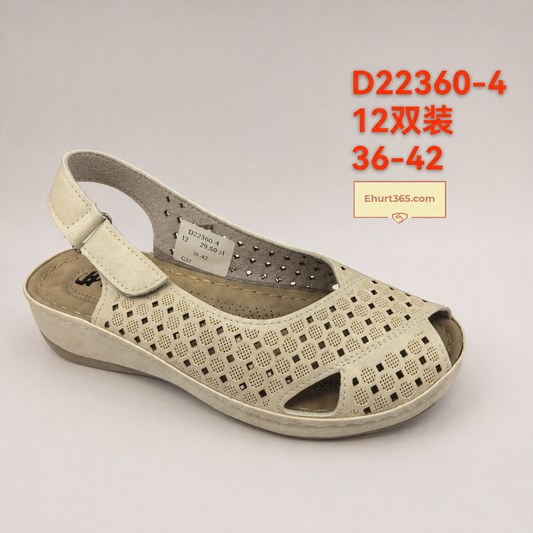 Sandały damskie D22360-4 (36-42,12Par)