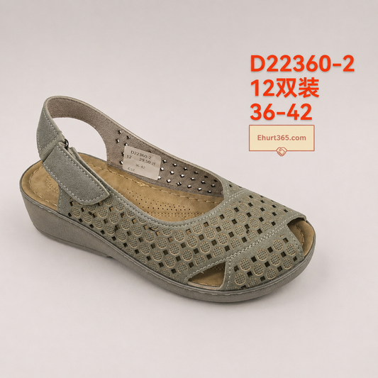 Sandały damskie D22360-2 (36-42,12Par)