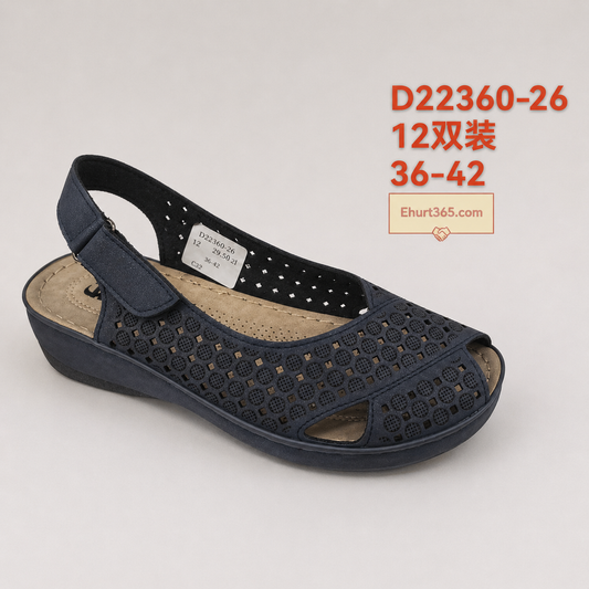 Sandały damskie D22360-26 (36-42,12Par)