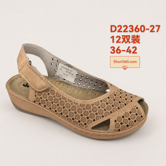 Sandały damskie D22360-27 (36-42,12Par)