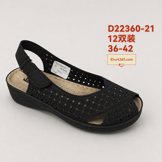 Sandały damskie D22360-21 (36-42,12Par)