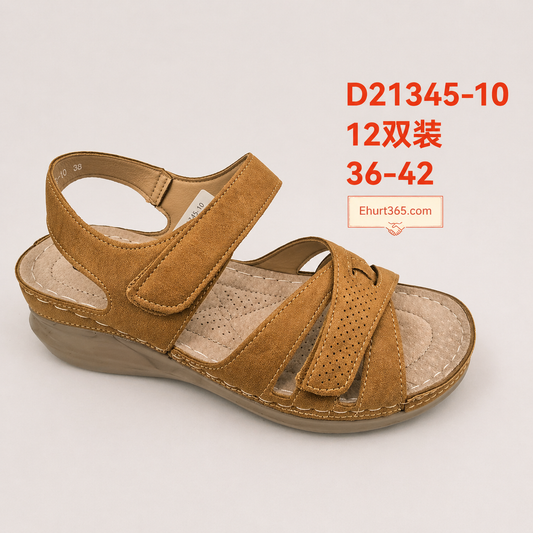 Sandały damskie D21345-10 (36-42,12Par)