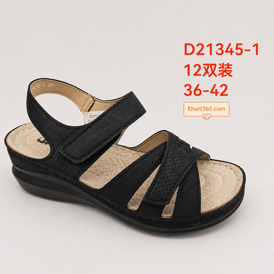 Sandały damskie D21345-1 (36-42,12Par)