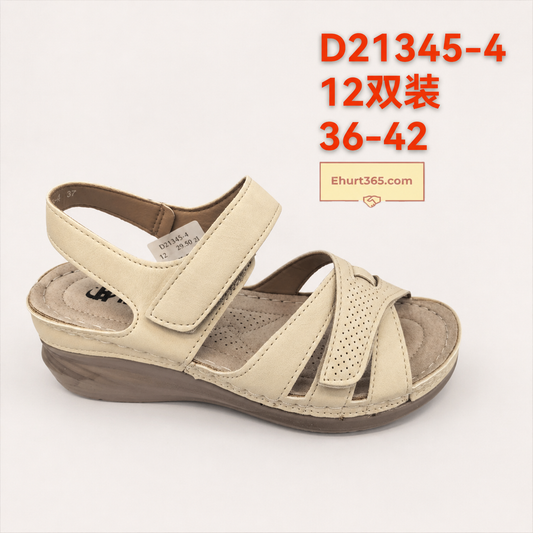 Sandały damskie D21345-4 (36-42,12Par)