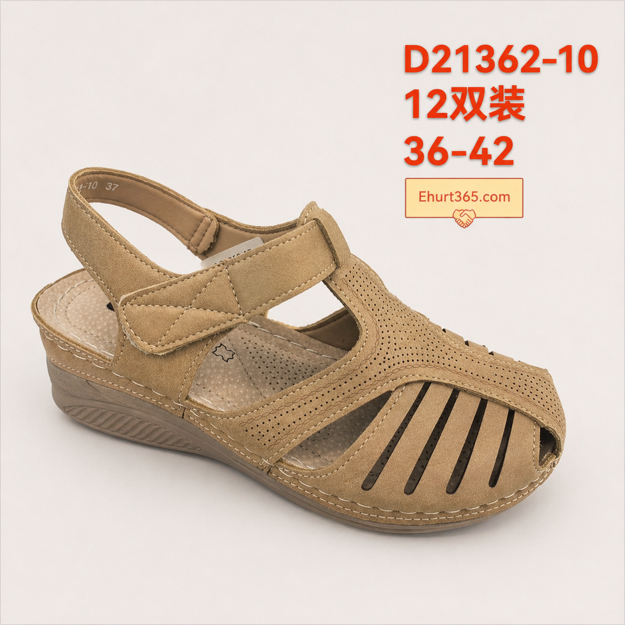 Sandały damskie D21362-10 (36-42,12Par)
