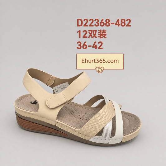 Sandały damskie D22368-482 (36-42,12Par)
