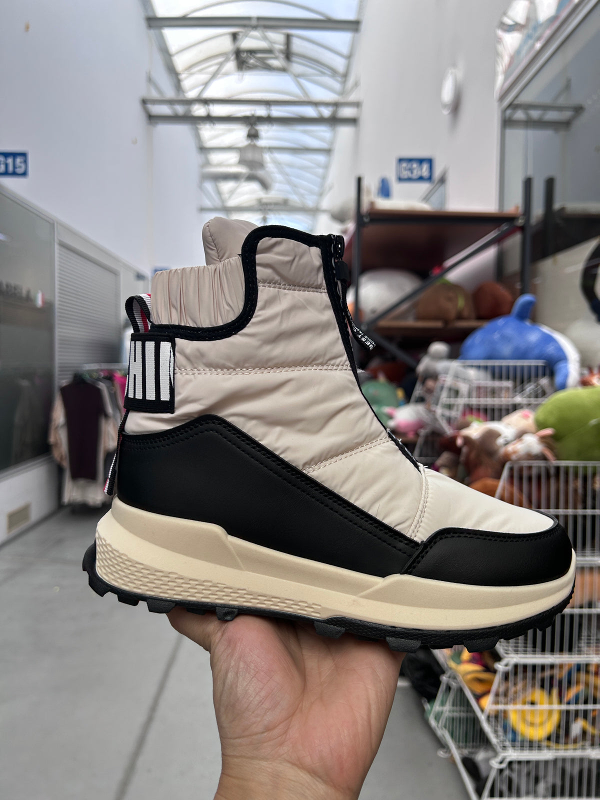 Botki Śniegowce damskie (36-41, 12par) D9166-4 BEIGE
