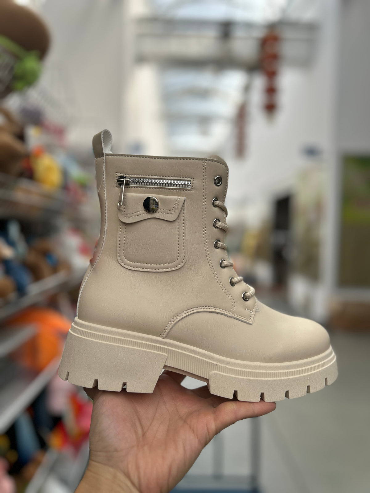 Botki Śniegowce damskie (36-41, 12par) D6501-4 BEIGE