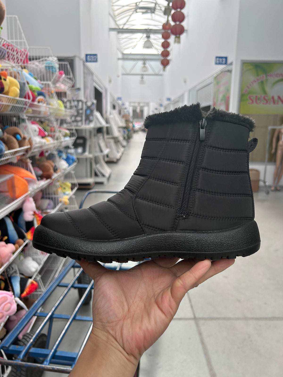 Botki Śniegowce damskie-OCIEPLANE (36-42, 12par) D7550-21 ALL BLACK