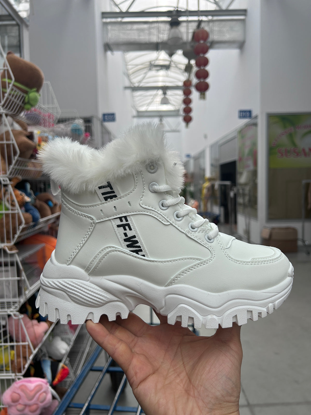 Botki Śniegowce damskie (36-41, 12par) D9303-8 WHITE
