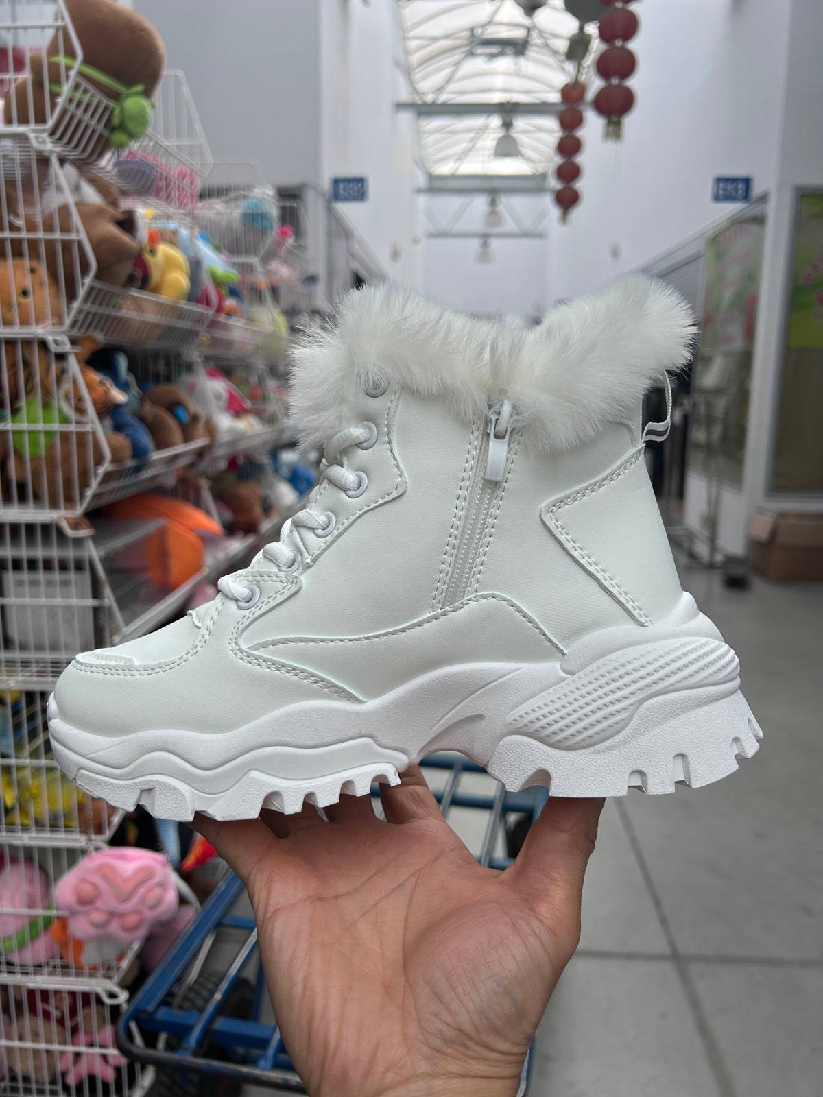 Botki Śniegowce damskie (36-41, 12par) D9303-8 WHITE