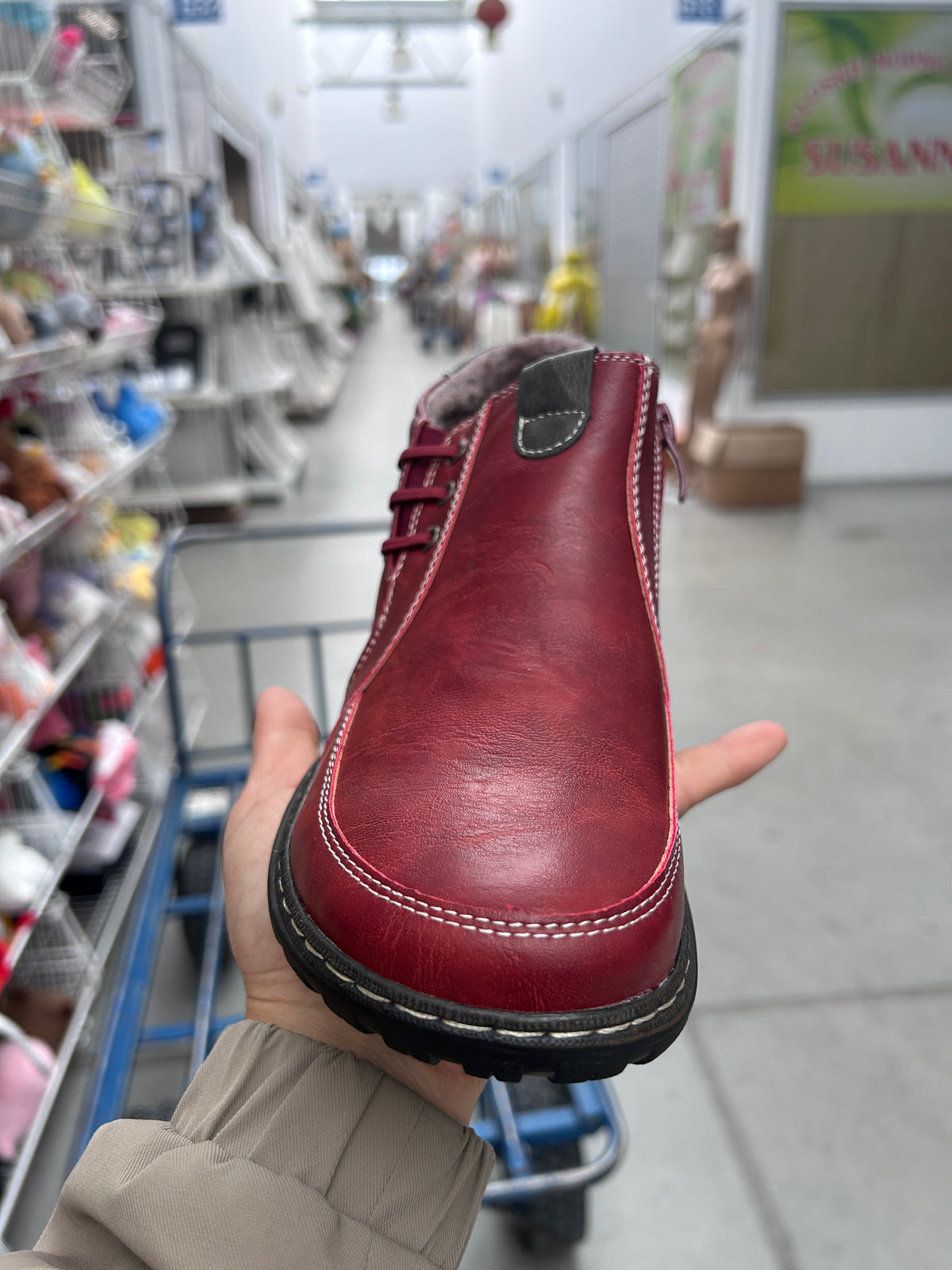 Botki damskie (36-41) 12par 9667-4 RED
